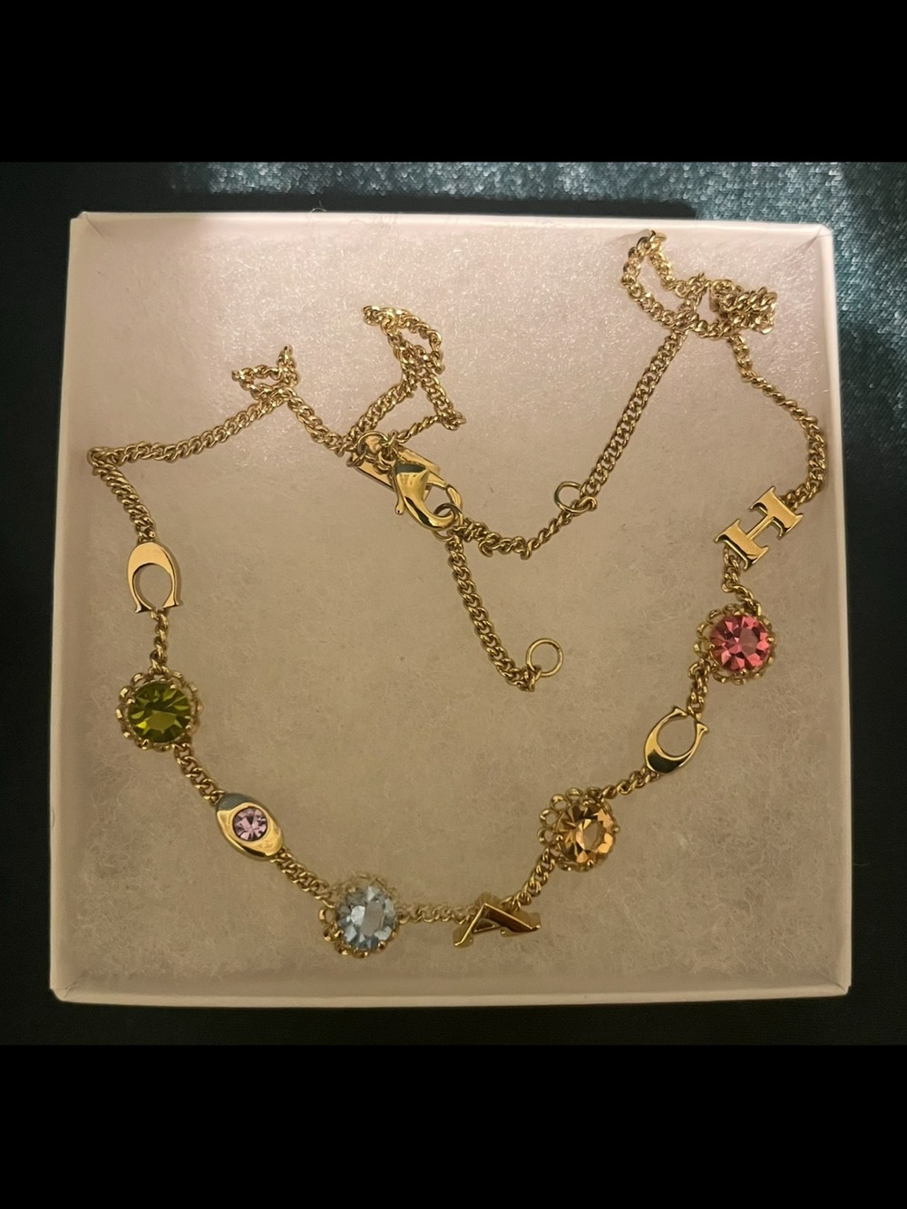 Coach Multicolored Rhinestone Necklace - Picture 4 of 4